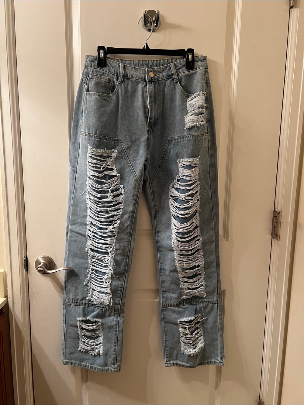 Grunge Distressed Wide Leg Jean